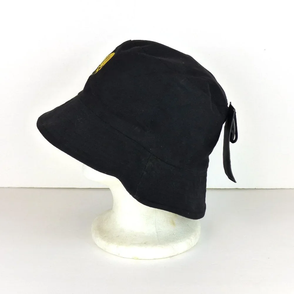 Eighty Eight Embroidered Melting Face Bucket Hat Adult One Size Black Reversible